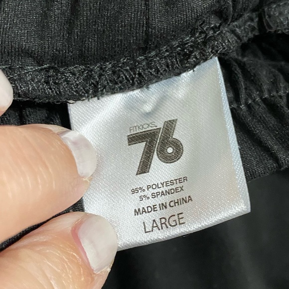 Black jogger pant with white and gray stripe-size L - Picture 5 of 7